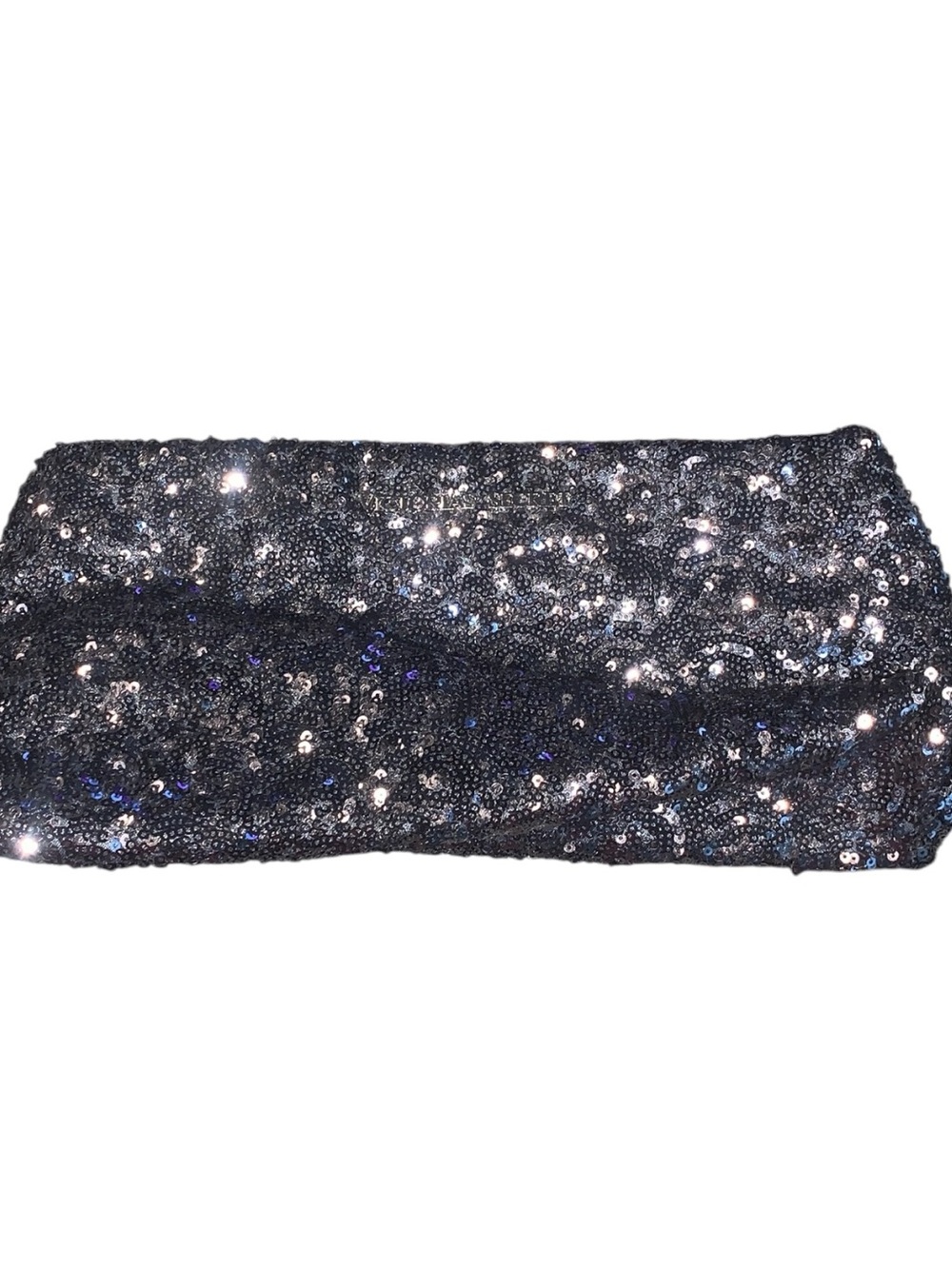 Victoria’s Secret Black Sequined Clutch Wallet Bag Wristlet Glam